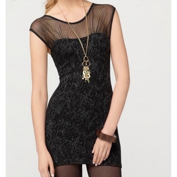 FREE PEOPLE Dragonfly dress teal gold - Picture 2 of 9